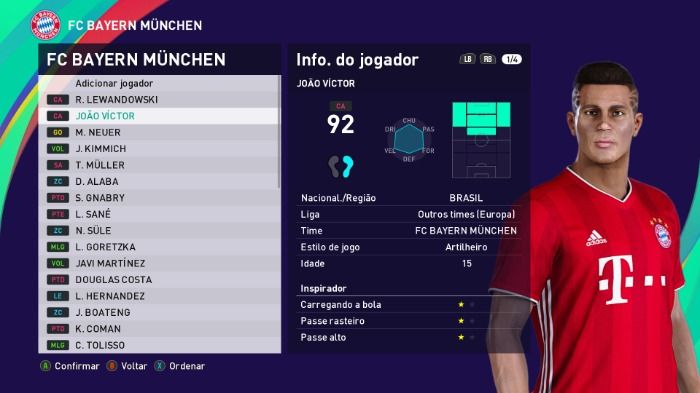 Transferência de João Victor para o FC Bayern.
