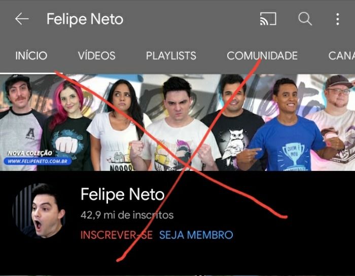 Youtuber Felipe neto teve seu canal hackeado hoje.